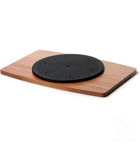 Support de plateau tournant TV en bambou naturel, base TV pivotante pivotante, support de moniteur en bambou - Product Image 4