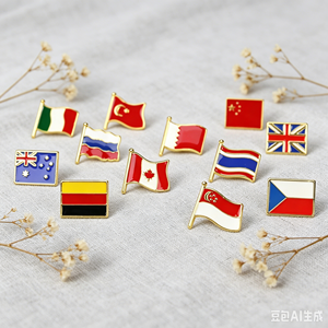 Épingles en émail <span class=keywords><strong>YTX</strong></span> à la mode avec drapeau national, design moderne, impression numérique, en alliage de zinc, pour collectionneurs, vente en gros personnalisée - Product Image 1