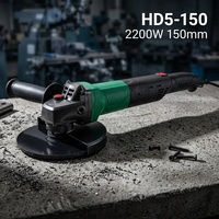 Meuleuse d'angle filaire sans balais HD5-150 LTJ 150 mm 220 V CA 1650 W CE industrielle électrique pour meulage, découpe et polissage intensifs