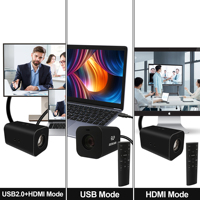 ELP uzaktan kumanda 4K kamera Zoom manuel odak otomatik odaklama 2160P 30fps 1080P 60fps HDMI USB PC dizüstü kamerası canlı akışı için