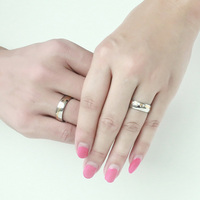 Bague de fiançailles et de mariage en argent tendance pour femmes et hommes, pierre CZ, acier inoxydable, bagues d'anniversaire, cadeaux en gros