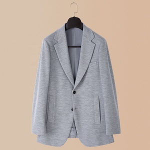 Nuovo blazer Casual sportivo da uomo con cappello tessuto misto elastico in lana per un completo Casual in Spandex comodo ed elastico - Product Image 5