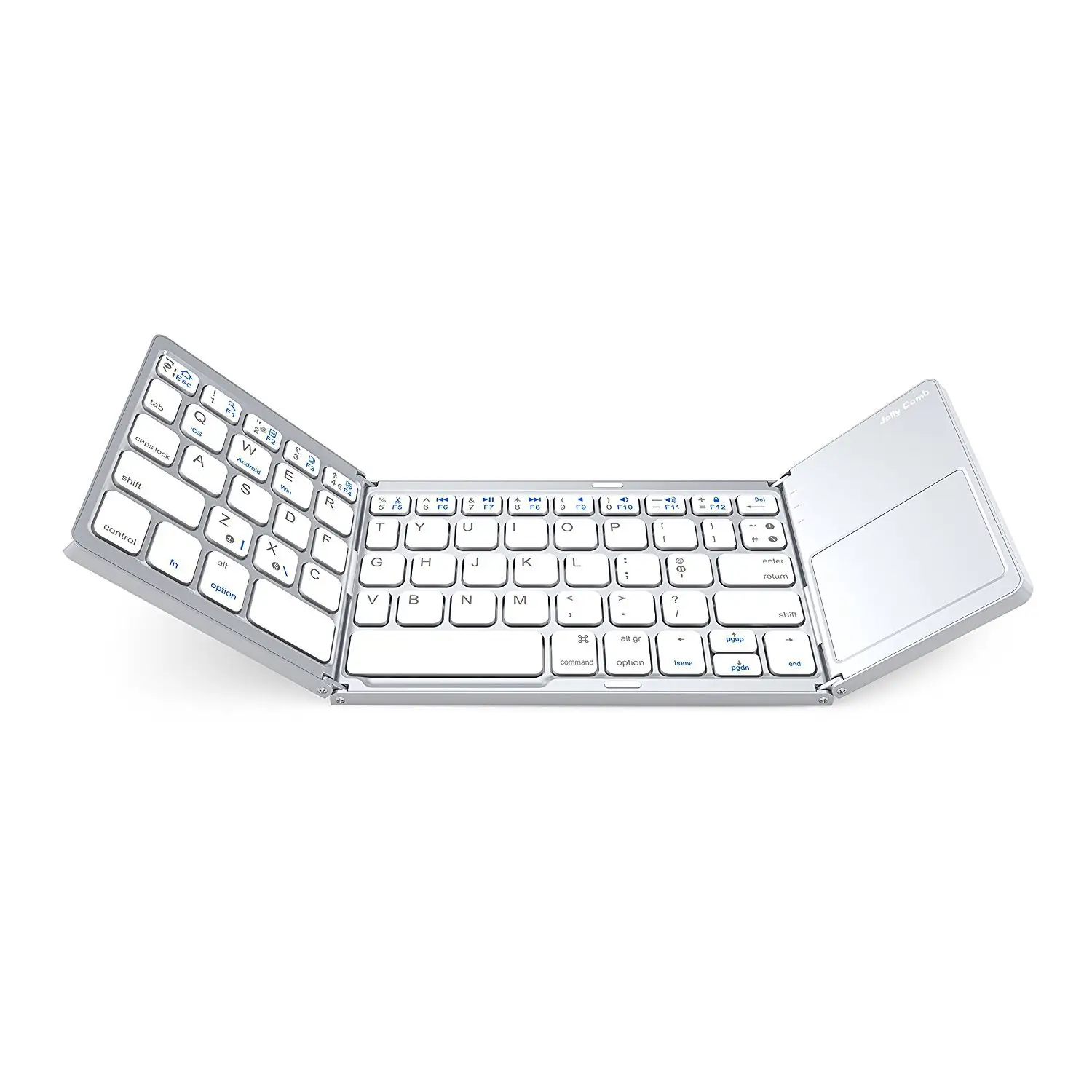 Mini teclado sem fio para ipad e laptop, portátil, dobrável, abs, dobrável, bluetooth 2.4g, sem fio, touchpad