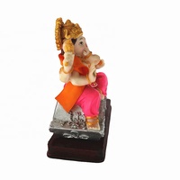 Statue de seigneur Ganesha fabriquée à la main Éléphant hindou Dieu Sculpture en résine Indien Ganesh Bouddha Figurine décorative Articles religieux