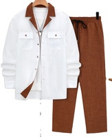 Ensemble de costume slim coréen créatif pour homme – Tenue décontractée et de mariage pour l'automne – Ensemble veste de costume formel style coréen