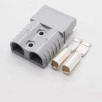 120A Heavy Duty 2-Pin 600V 120A Batterie en alliage de cuivre Adaptateur de prise cc Bornes mâles/femelles Couleur rouge Utilisation automobile