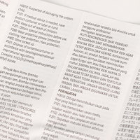 Étiquettes de brochure à cinq plis personnalisables Impression en couleur Manuels de produits chimiques Étiquette multicouche