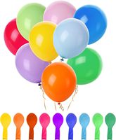 120 ballons de fête arc-en-ciel aux couleurs vives en latex, ballons de fête d'anniversaire colorés assortis, ballons multicolores