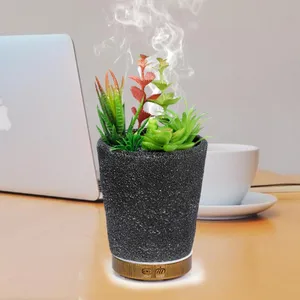 Home aromatherapy plant led humidifier electrical Ultrasonic artificial plant essential oil aroma diffuser