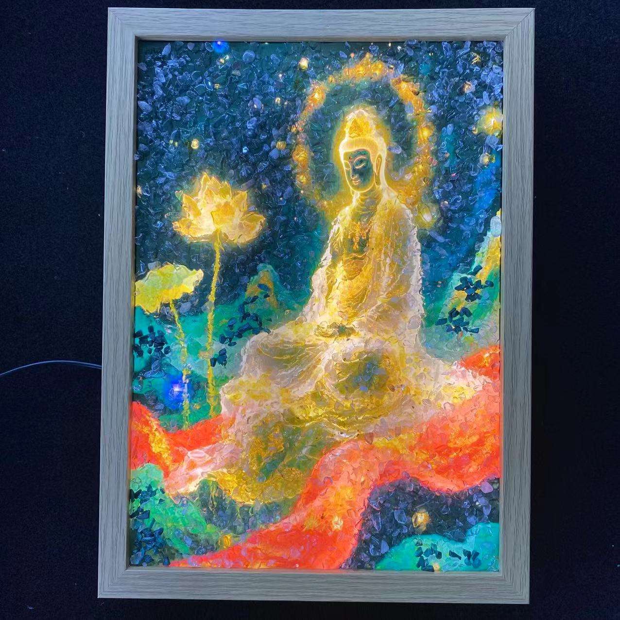 นั่งอยู่ในท่าทางของเจ้าแม่กวนอิม