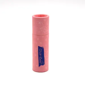 Chinesischer Lieferant 18 g Papierbehälter Innovationen Verpackungsbox für kosmetische nachfüllbare rosa Luxusröhren