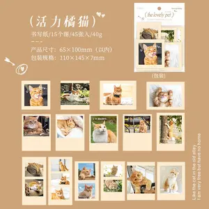 Adesivi 45 pezzi Heart Love Pet serie animale coreano Lomo materiale per conto scritto a mano fai da te decorazione adesivi 6 modelli - Product Image 6