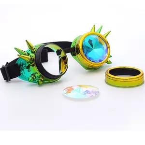 Fy New Willownail Steam Punk Gothic Retro-Coloured Kaleidoscope Fashion Goggles Cosplay Goggles Kaleidoscope Goggles