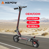 Trottinette électrique KEPOW, trottinette de haute qualité, double moteur, adulte, batterie 52V, trottinette électrique E