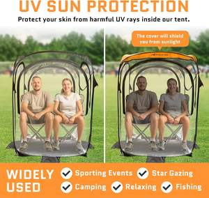 Sportzelt-Unterstand Sofort-Aufbau-Wetterpod Pop-Up-Zelt mit Tragetasche Transparentes Bubble-Zelt Vier-Jahreszeiten UV-Schutz Wasserdicht für Beobachtungen - Product Image 3