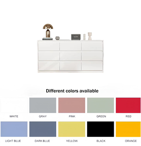Cómoda elegante de madera blanca con 9 cajones para dormitorio, sala de estar o baño, modelo 2026 - Product Image 5