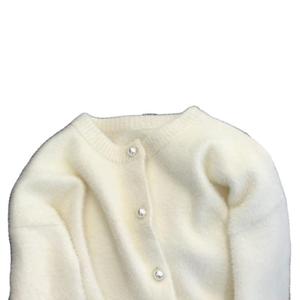Flauschige Kurze Mohair-Strickjacken für Mädchen, Locker Geschnittene Offene Kurze Oberteile, Strickpullover mit Knöpfen für Damen - Product Image 4
