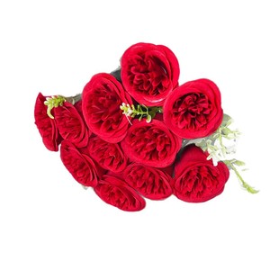 <b>Artificial</b> Rose <b>Bouquet</b> 12 Heads Plastic Fabric Wedding Centerpiece Home Decor - Product Image 5