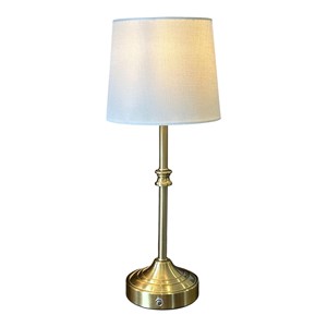 Classic Gold Luxury Rechargeable <b>Table</b> <b>Lamp</b> Cordless <b>Table</b> <b>Lamps</b> Rechargeable White Drum Shade for Wedding - Product Image 1