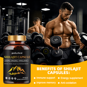 ओम शिलजीत कैप्सूल-पुरुषों के लिए प्रीमियम शिलजीत-अश्वगंधा जिनसेंग और पुरुषों/महिलाओं के लिए अधिक फुल्विक एसिड 60 कैप्सूल - Product Image 4