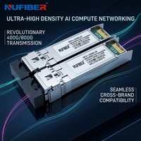 Transceiver Serat Optik SFP+ 10G LR 20km 1310nm SM Duplex LC DFB DDM 3.3V Kompatibel untuk Modul Router IP