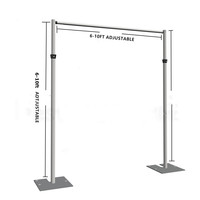 Kit de tringles et de rideaux réglables, système de support de toile de fond télescopique pour événements et expositions