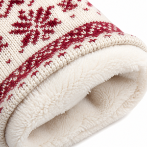 Custom OEM Men Fleece Lined Christmas Ins Style Crew Neck <strong>Knit</strong> Sweater Thick Warm Winter Holiday - Product Image 2