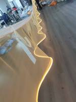 Fabric S-Shape Ceiling Drapes White Hanging LED Light for Wedding Decorations All Colors Available