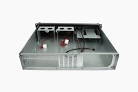 2U mini-itx casing Server Rackmount industri sistem ganda MicroATX kompak dengan kipas untuk VPN Firewall