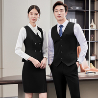 Ensembles de costume professionnel haut de gamme pour femmes robe de gilet élégante pour l'outillage de consultant de vente de réception pour le travail d'hôtel de Salon de beauté