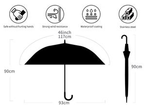 <span class=keywords><strong>Parapluie</strong></span> droit à motif diamant en cristal avec poignée recouverte de PU en fibre de verre jaune intégral de l'usine Ovida - Product Image 2
