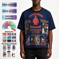 Camiseta Vintage con Bloques de Color y Lavado Ácido para Hombre, 100% Algodón Pesado, Estampado Gráfico Personalizado, Estilo Urbano Desgastado, Manga Corta
