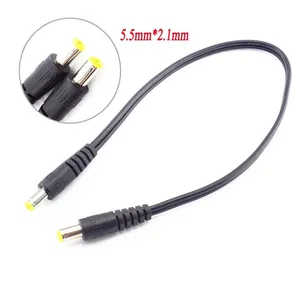 5.5X2.1Mm Dc Mannelijk Naar Mannelijk Jack Av Audiospeler Stekker Mannelijke Adapter Connector Verlengkabel Voedingskabels