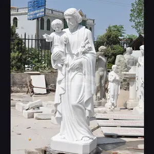 Statues de jésus catholiques religieuses en pierre de marbre grandeur nature