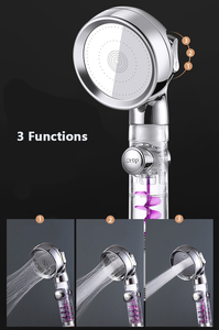 <span class=keywords><strong>Pommeau</strong></span> <span class=keywords><strong>de</strong></span> <span class=keywords><strong>douche</strong></span> à main à filtre ionique turbocompressé à <span class=keywords><strong>haute</strong></span> <span class=keywords><strong>pression</strong></span> avec finition chromée pour salle <span class=keywords><strong>de</strong></span> bain - Product Image 4