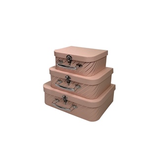 Eternal Floral Design Three-Piece Bronzing Twill <strong>Suitcase</strong> Portable <strong>Cardboard</strong> Wedding Gift Box for Household Products - Product Image 4