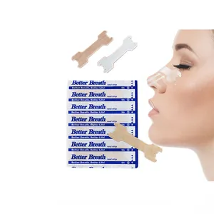 Échantillons gratuits produits de soins de santé 66x19mm 55x18mm bandes de nez anti-ronflement personnalisées respirent mieux les bandelettes nasales