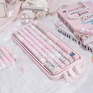 Teclas PBT <span class=keywords><strong>Utopia</strong></span> para Chicas, Sublimación de Cinco Lados, Perfil Cherry, 132 Teclas, DIY, Compatible con Interruptores Mx, Teclado Mecánico - Product Image 1