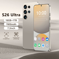 Teléfono Móvil Inteligente S26 Ultra de Perfil Delgado, Doble Núcleo, Doble SIM, 5G, Pantalla HD de 6.8 Pulgadas, 1 TB de Almacenamiento, 16 GB de RAM, Sistema Android 14