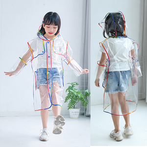 Impermeable Personalizado de EVA Transparente para Niños, Impermeable de Plástico para Niños y Niñas, Color de Moda, Impermeable Envolvente para Senderismo al Aire Libre - Product Image 3