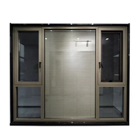 Ventana de Aluminio con Rotura de Puente Térmico, Apertura Doble Interior, con Pantalla de Alta Transparencia para Aislamiento Térmico y Ventilación