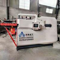 Máquina dobladora de estribos CNC de alta velocidad con PLC, para acero inoxidable y aluminio, con enderezado integrado