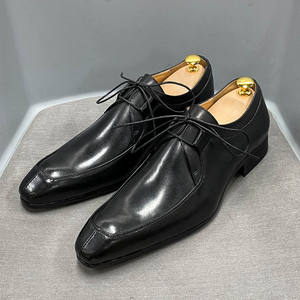 Chaussures habillées pour hommes à livraison rapide, en cuir véritable, à talon bas, avec soutien de la voûte plantaire, imperméables, respirantes, semelle extérieure en caoutchouc - Product Image 4