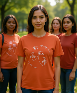 Maglietta femminista Empowered Women Empower Women, t-shirt da donna in cotone a maniche corte con scollo rotondo, per la Giornata Internazionale della Donna - Product Image 2