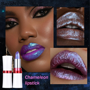 Lápiz Labial Camaleón Metálico Multichrome Brillante al por Mayor, Lápiz Labial de Larga Duración con Purpurina para Maquillaje de Labios Brillante para Fiestas de Cosplay - Product Image 6