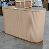 Kisen Foshan - Meuble de réception moderne de luxe beige et blanc pour salon de beauté et SPA, fabriqué en Chine - Vente chaude