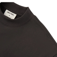 T-shirt vierge uni teint en coton peigné filé à l'anneau 310 GSM, col montant, coupe oversize 6XL, pour hommes, avec logo personnalisé, vente en gros