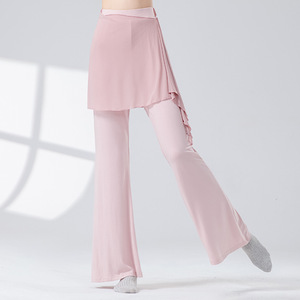 Vêtements de <span class=keywords><strong>danse</strong></span> moderne pour femmes, nouveaux pantalons amples à taille haute avec ruban, en coton, pour la <span class=keywords><strong>danse</strong></span> <span class=keywords><strong>classique</strong></span>, la pratique du yoga, la mise en forme du corps - Product Image 4