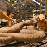 AA-11 Ular Piton Animatronik Realistis Ukuran Asli untuk Kebun Binatang dan Taman
