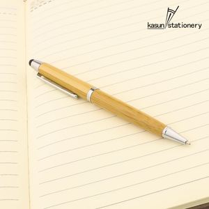 Stylo bille et stylet en bambou 2-en-1 élégant, écologique, personnalisable avec logo, vente en gros - Product Image 3